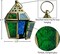 In the Breeze 9205 — Blue & Green Mini Hex Tealight Lantern — Moroccan-Style Boho Chic Tealight Glass and Metal Tabletop Lantern